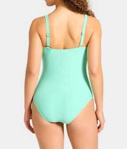 V Front Underwire One-Piece Swimsuit