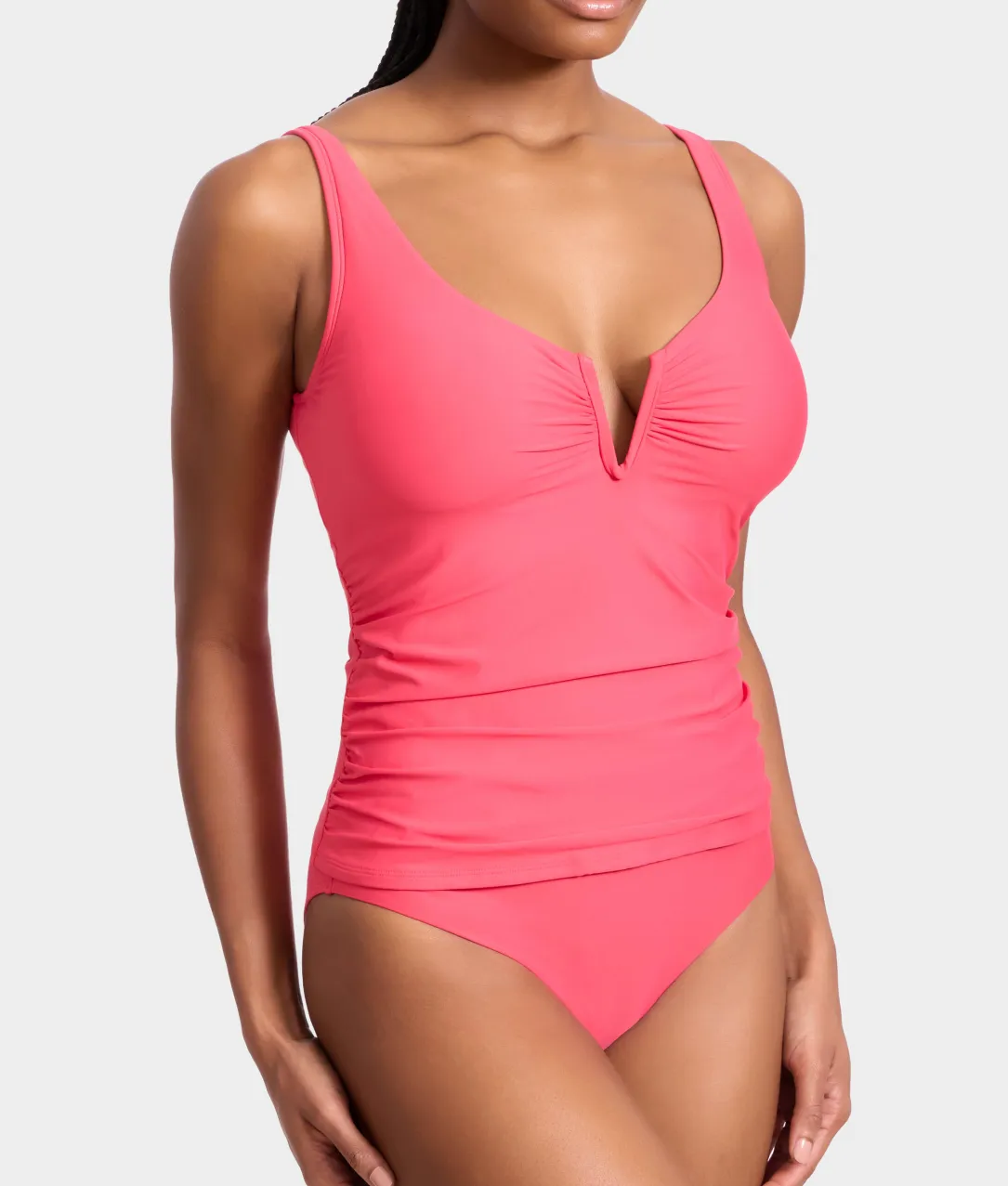 V Front Underwire Tankini Top