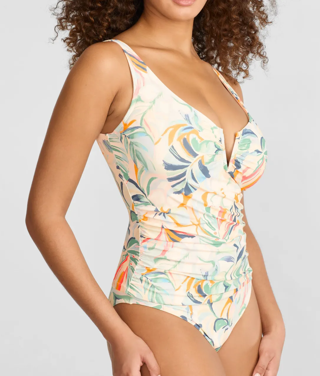 V Front Underwire Tankini Top