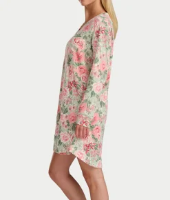 Vintage Dreams Henley Sleep Shirt With Picot Trim