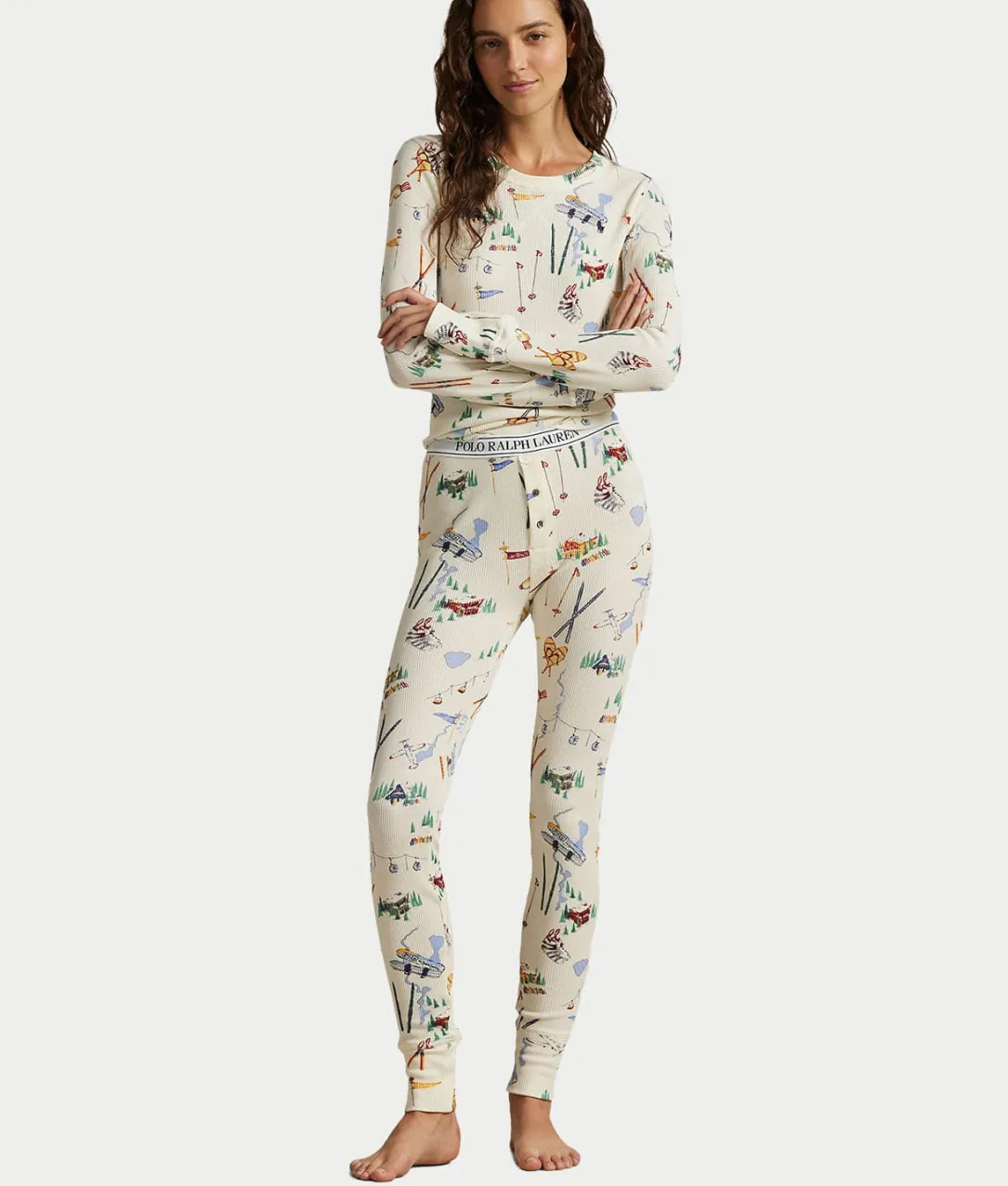 Waffle Knit Jogger Pajama Set