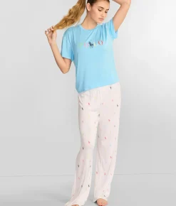 Wide Leg Knit Pajama Pants