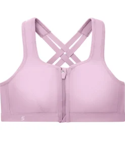 Zip-Up Front-Close Wire-Free Sports Bra
