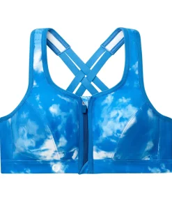 Zip-Up Front-Close Wire-Free Sports Bra